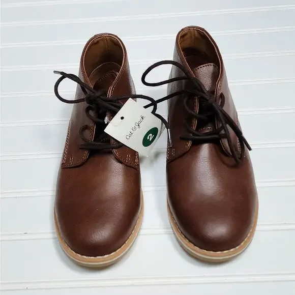 NWT Cat & Jack Filip Brown Chukka Boots - Picture 3 of 11